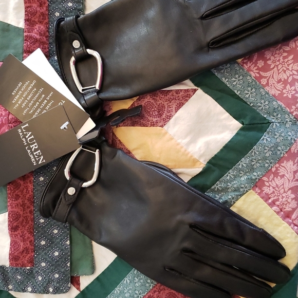 RL Lined Leather Gloves - Picture 2 of 9